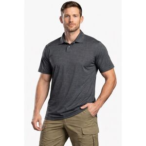 Vertx Men’s Medium Gray Tactical Performance Polo 37.5® Moisture Wicking Short S